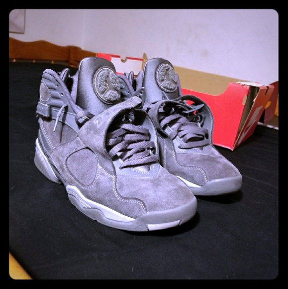 jordan 8 grey suede